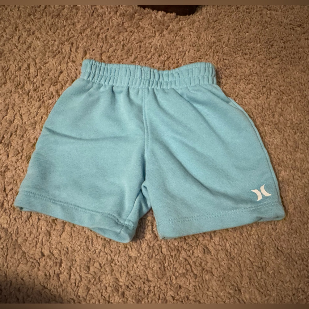 Hurley 2T Toddler Boys Cotton blend knit Turquoise Blue summer shorts